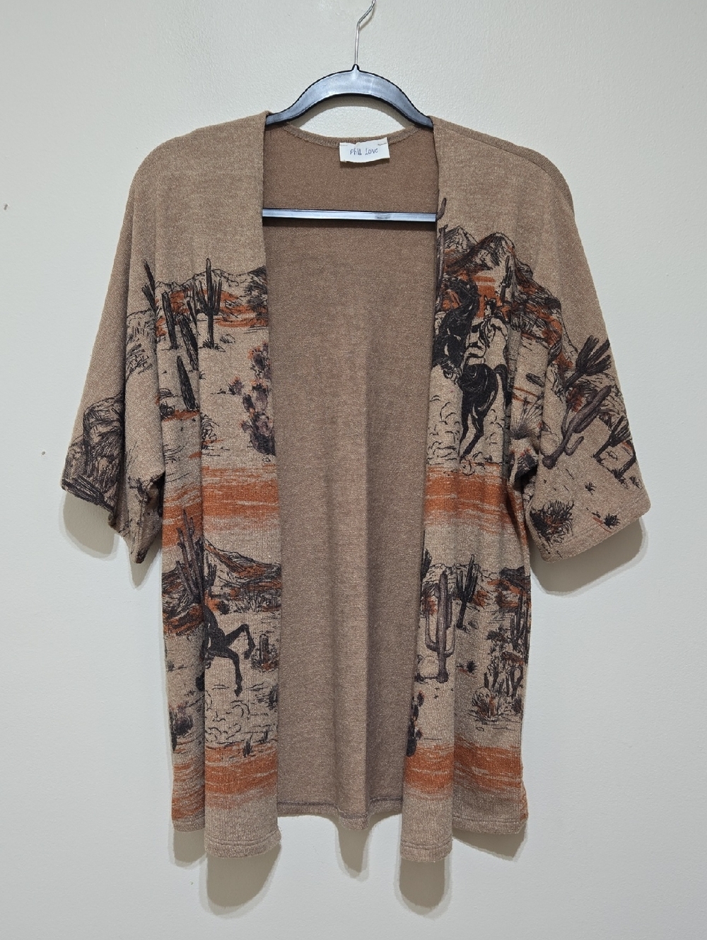 Phil Love Women's Desert Scene Open Front Cardigan